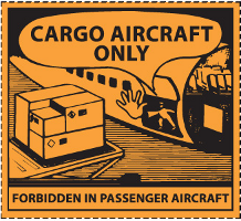 Gefahrgutetiketten / Gefahrgutaufkleber CARGO AIRCRAFT ONLY. Für Kennzeichnung von Gefahrgutverpackungen > ALEX BREUER Onlineshop